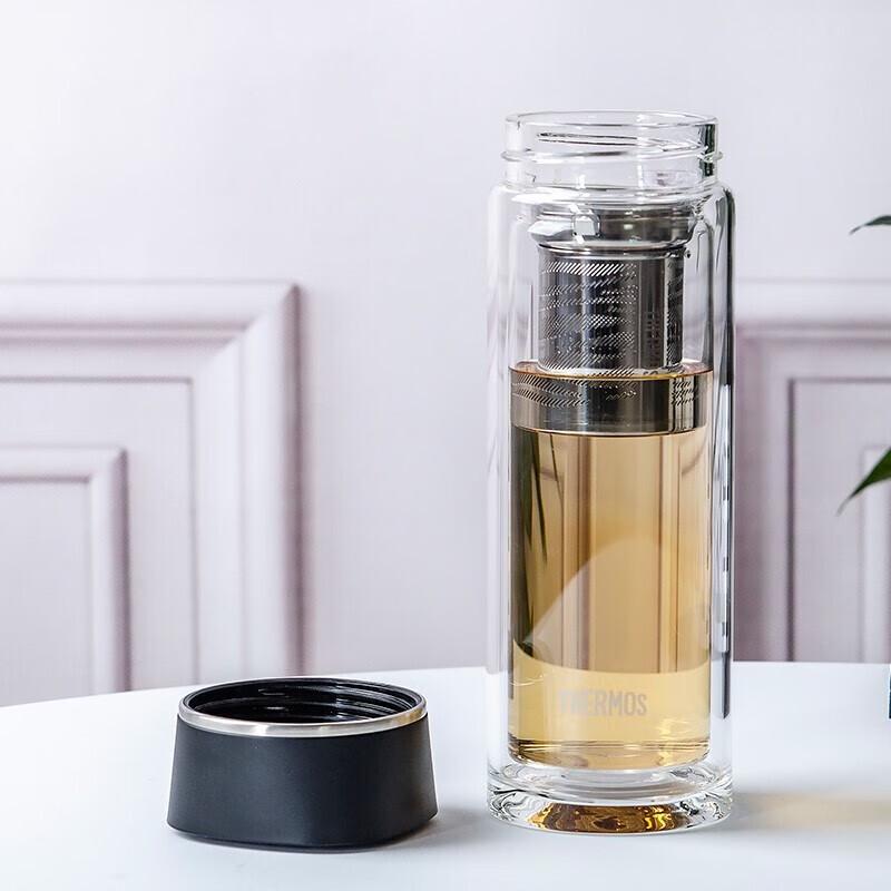 Double-Layer Glass Tea Infuser Bottle