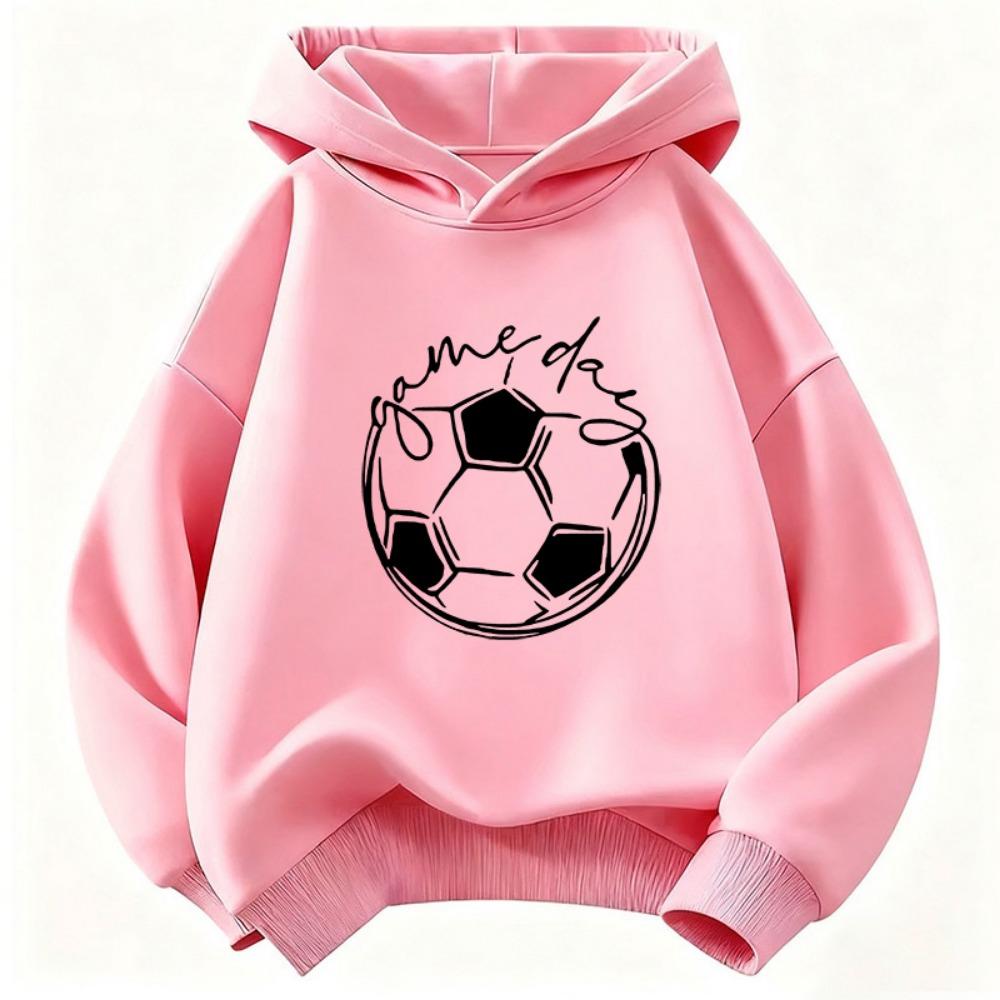 Funny Game Day Football Hoodie Children's Sweatshirt Hoody for Boys Girls Casual Hoodies Hip Hop Clothes
