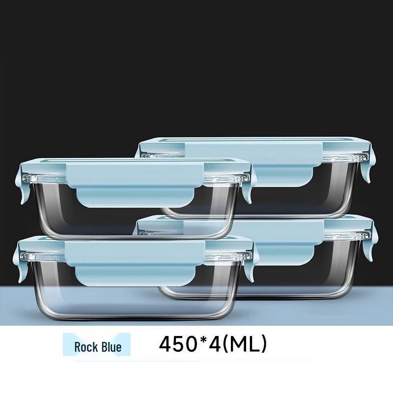 Mikrowellengeeignetes Borosilikatglas Lebensmittelbehälter-Set