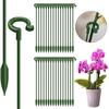 10 Peças Suporte para Planta em Vaso Universal Bom Suporte Leve Girassol Vegetais Haste de Fibra de Vidro para Jardim