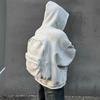 White Gray Three-dimensional Schoolbag Cardigan Sweater Men's Sports Jacket