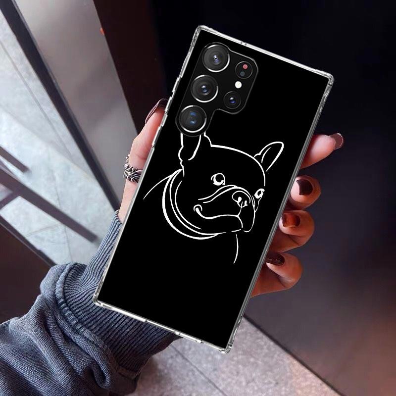 

French Bulldog Black White Phone Case For Samsung Galaxy S23 S24 S25 Edge S26 Ultra S22 + S21 Plus S20 FE Cover Silicone Print S Samsung S22 Plus