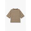 STudio Tomboy MulTi STripe Crop ShorT Sleeve T shirT 9176322976