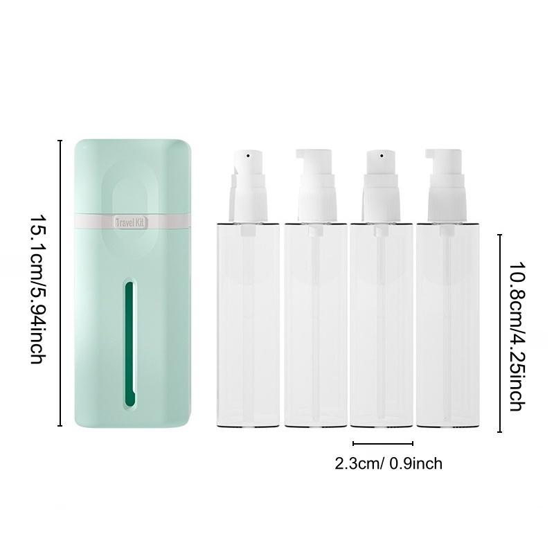 4-in-1 Travel Refillable Bottle Set, Including A Wash Kit, A Portable Tool, Suitable for Travel, Camping, and Business Trips