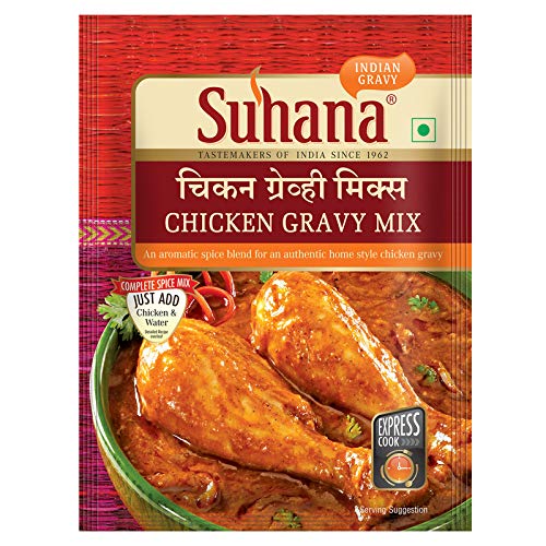 Suhana Chicken Gravy Mix 80gm Pouch Spice Mix Instant Curry Masala Easy Home Cooking Pack of 3 Ready Gravy Mix