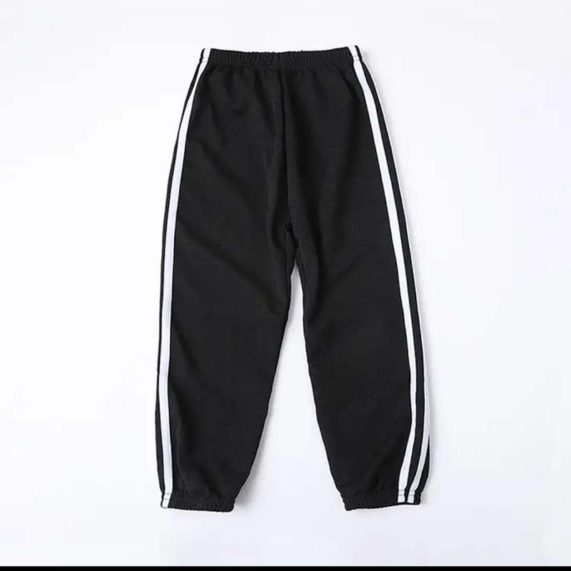 Summer Anti-Mosquito Pants for Boys and Girls with Elastic Waistband and Sporty Side Stripes