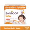 Santoor Baby Bathing Bar Soap With Milk Cream Saffron And Almond Oil Gentle Daily Skin Cleansing Formula For Infant Pack Of 3