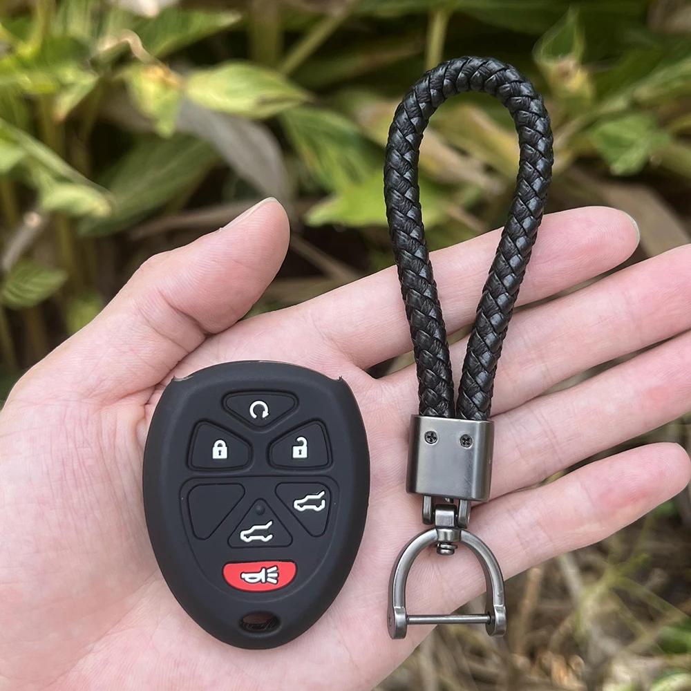 Silikon Autoschlüssel Hülle Halter Schale Weiche Fernbedienungsabdeckung Schutz für Chevrolet Tahoe Traverse GMC Yukon 2007-2014 Schlüsselanhänger