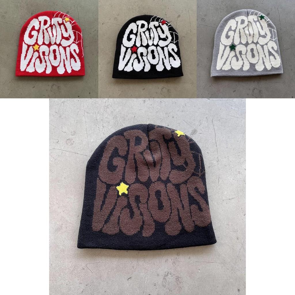 Knit Hat For Winter Men Women Warm Casual Streetwear With Letter Embroidery