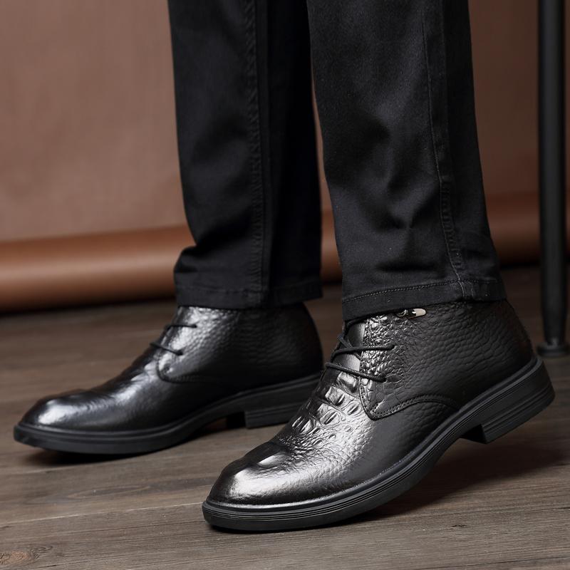 Fashion New Boots Men High Quality Sale Winter Boots Genuine Leather Male All-match Low Top Shoe 2024 Stylish Lace-Up  Boots