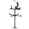 Fisherman Style Weather Vane Roof Bracket Rod Stainless Steel Wind Indicator for Outdoor
