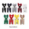 Solid Color Strap Clip For Children Tie Suspenders Set Suspenders Clips Bow Tie Hanging Pants Clip