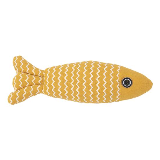 Plush Pet Chew Toy Squeaky Fish Interactive Cat Kicker Toy Soft Stuffed Animals Teething Toy for Indoor Dogs Cats And Kittens