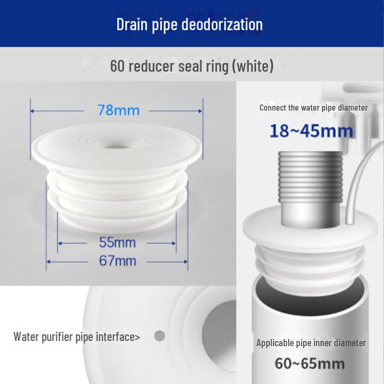 Silicone Deodorant Seal for Kitchen and Washing Machine Drain Pipes