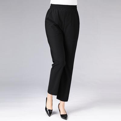Plus Size 7XL Ice Silk Hose Damen Sommer dünne Mutter Hose Casual Hose gerade Hose lose Stretch