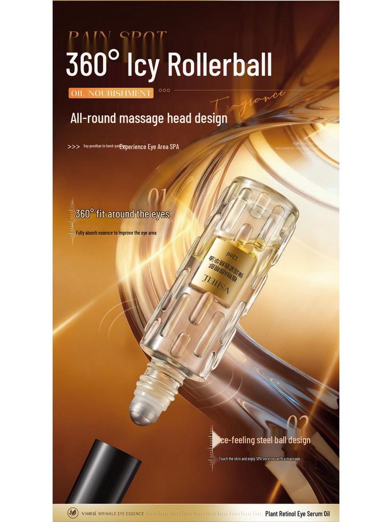 Sérum de Ojos Vegano con Retinol, Ideal para Viajar: Firmeza, Antiarrugas, Elasticidad e Hidratación para Líneas Finas