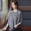 Elegant temperament mother sweater women's coat autumn new color button knitted sweater cardigan medium and old women's clothing