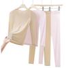 Unisex Children's Seamless Round Neck Base Layer for Warmth and Skin Beauty