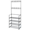 Clothes Hanger + Shelf Metal Shoe Rack Wardrobe