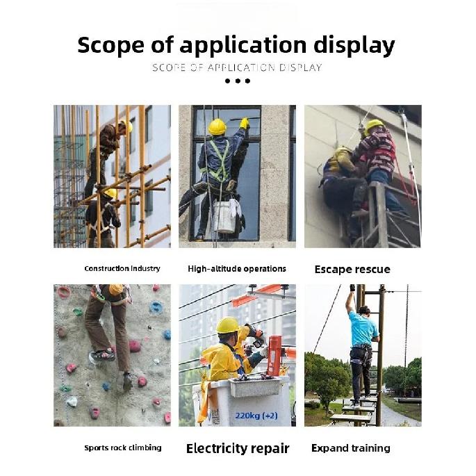 National Standard Double Back Full Body Double Hook Buffer Safety Belt European Five Point High-altitude Work Safety Belt