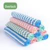 Coral Fleece Water Ripple Absorbent Non-Linting Kitchen Dish Cloth with Cationic Scouring Pad
