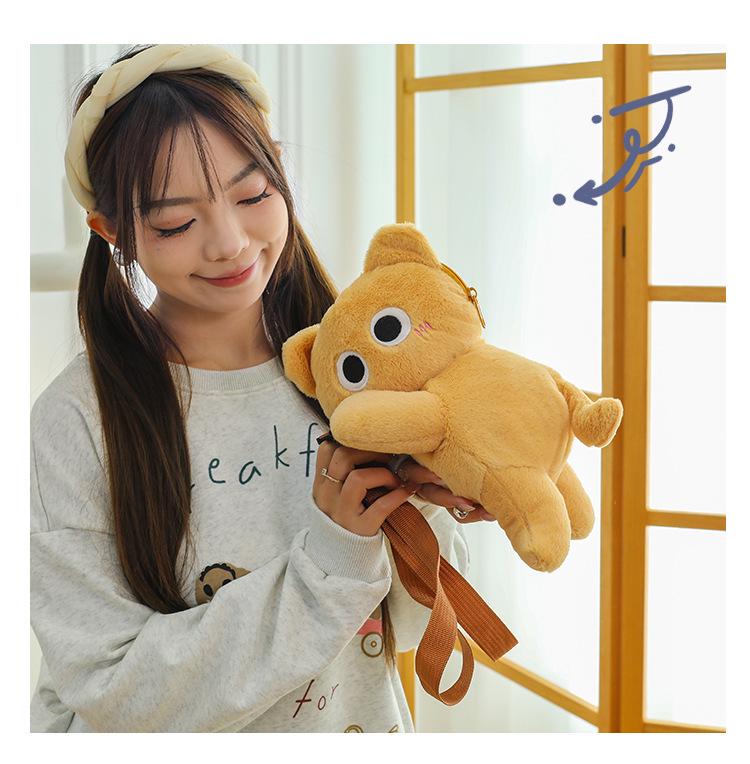 Adorable Plush Bear Crossbody & Backpack for Kids - Cute Doll Bag & Coin Purse