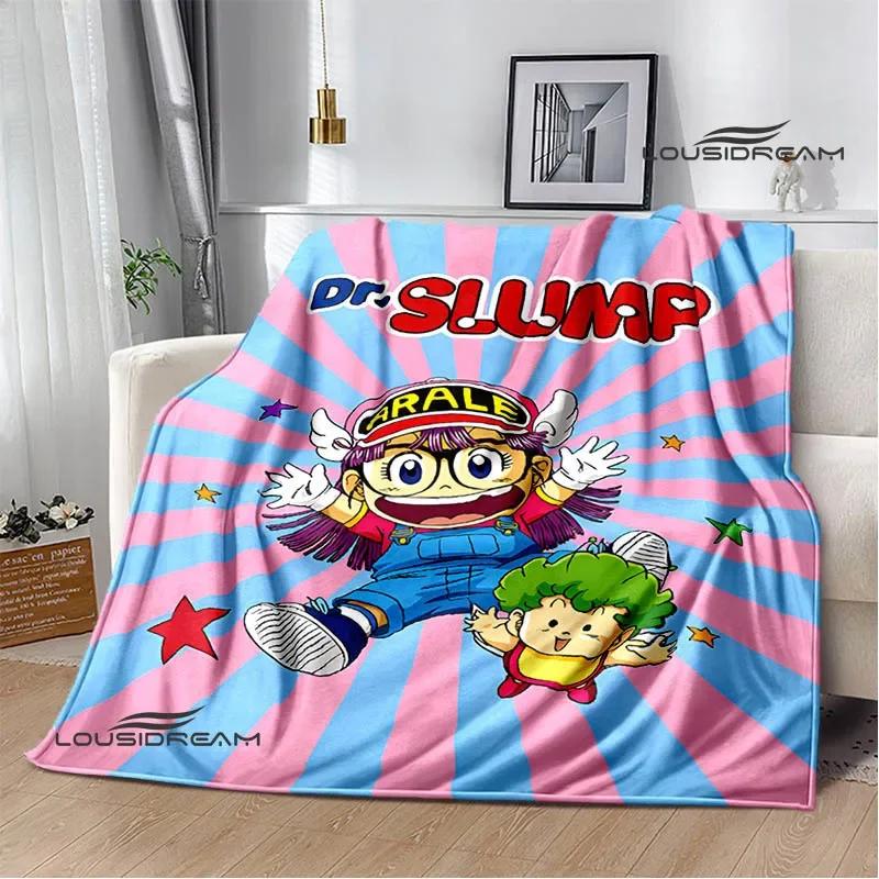 Doctor Slump Cartoon Printed Blankets Flange Warm Blanket Soft and Comfortable Blanket Picnic Blankets Bed Linings Birthday Gift