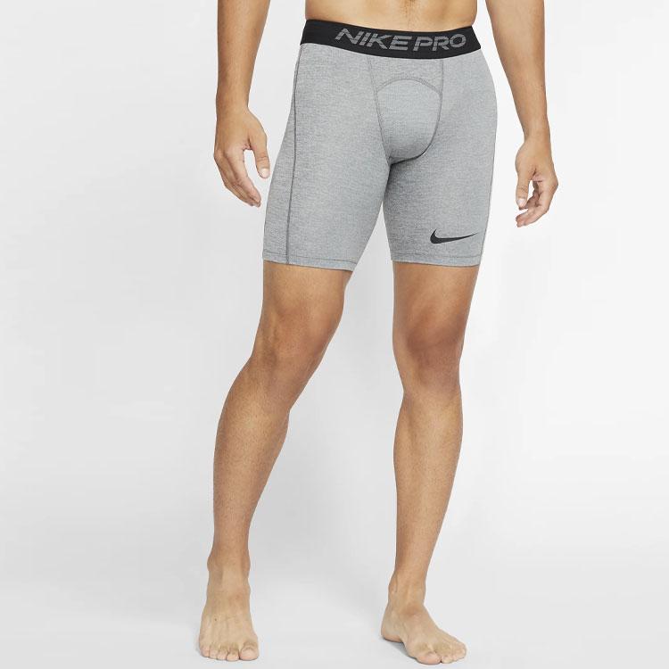 Nike Pro Metallic Training Solid Logo Elastic Tight Shorts Men Bottoms Gray BV5636-085