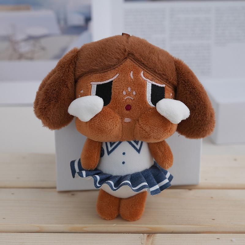 Cute Cartoon Crybaby Skirt Girl Plush Keychains Keyring Children Kawaii Stuffed Animal Doll Bag Pendant Decoration Accessories