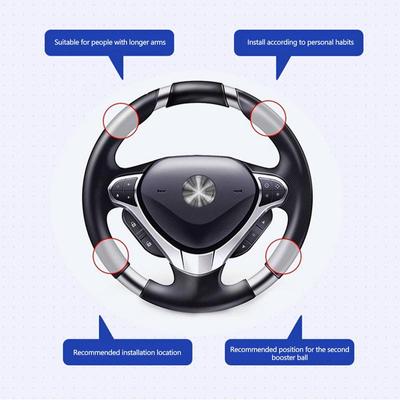 Automatická otočná knoflíková rukojeť na volant, posilovač ložisek volantu, odolný pomocník při řízení, příslušenství pro nákladní automobily, SUV, sedany