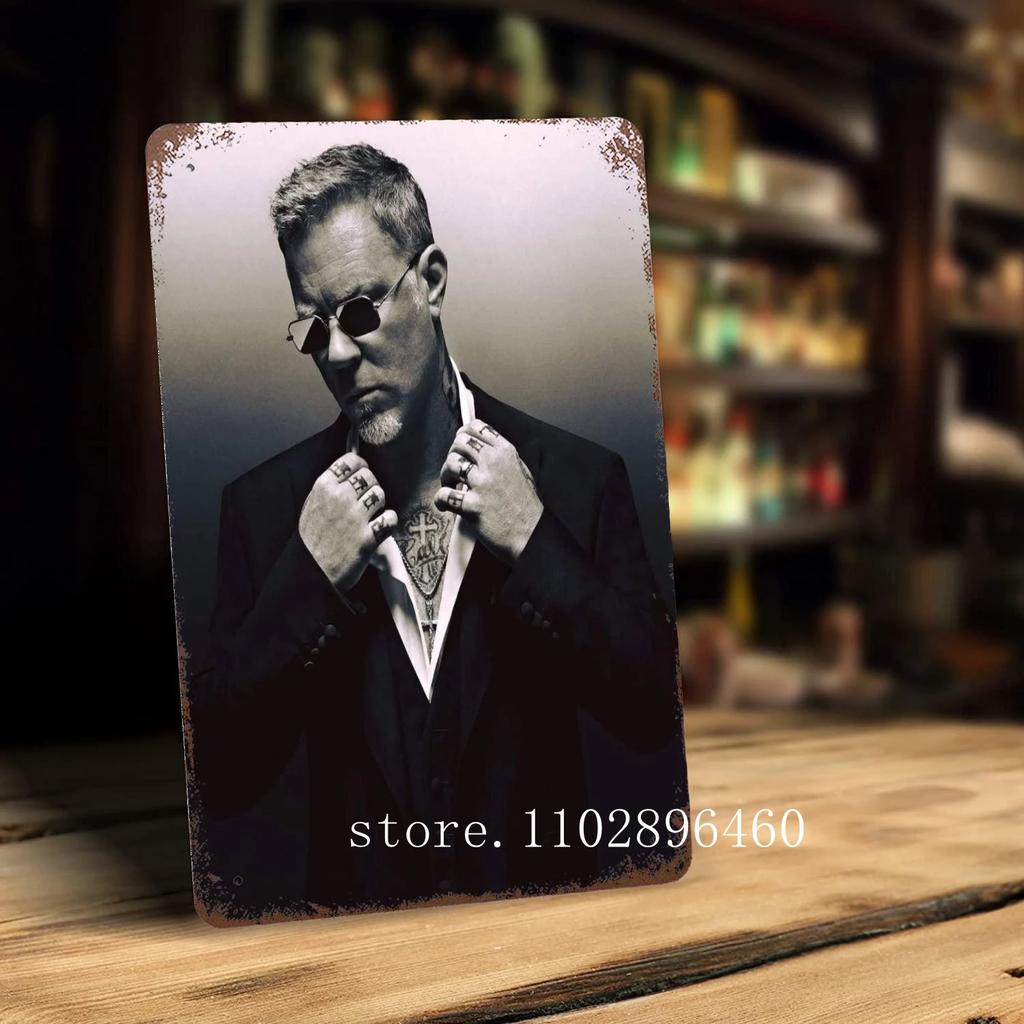 James Hetfield Metal Plaques & Signs Wall Decor Vintage Tin Signs Captain Metal Poster Decor for Bar Pub Club Wall Decoration