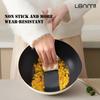 LANMI 20CM Iron Frying Pan Ceramic Integrated Aluminum Alloy Non-stick Healthy Cooking Pan for Family High Quality Pots Meat Pan