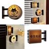 B0KB Autocollant Décoratif Miniature Café Illuminé Avec Support Magnétique Fort Conçu Pour Toute Texture Métallique