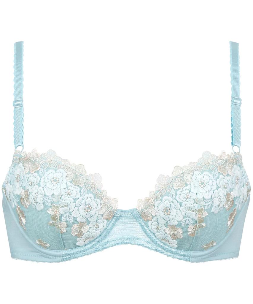 Bra natural roundness for a cotton blend on the skin side of the cup Up wired small and large TU G75 [Wing/Wacoal] AA-G cup, plump, bust-up look,