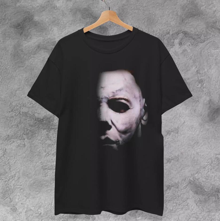 Michael Myers Cadılar Bayramı Tişörtü, korku filmi cadılar bayramı Tee, Unisex Gömlek