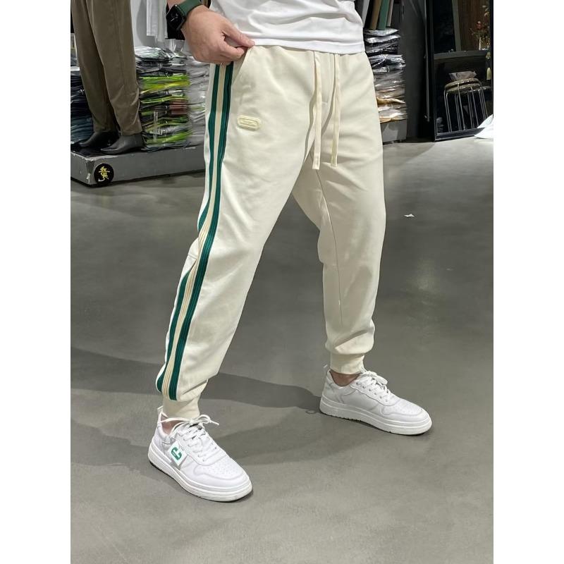 Trendy brand casual pants men's splicing tied feet large size pants hot-selling sports pants men