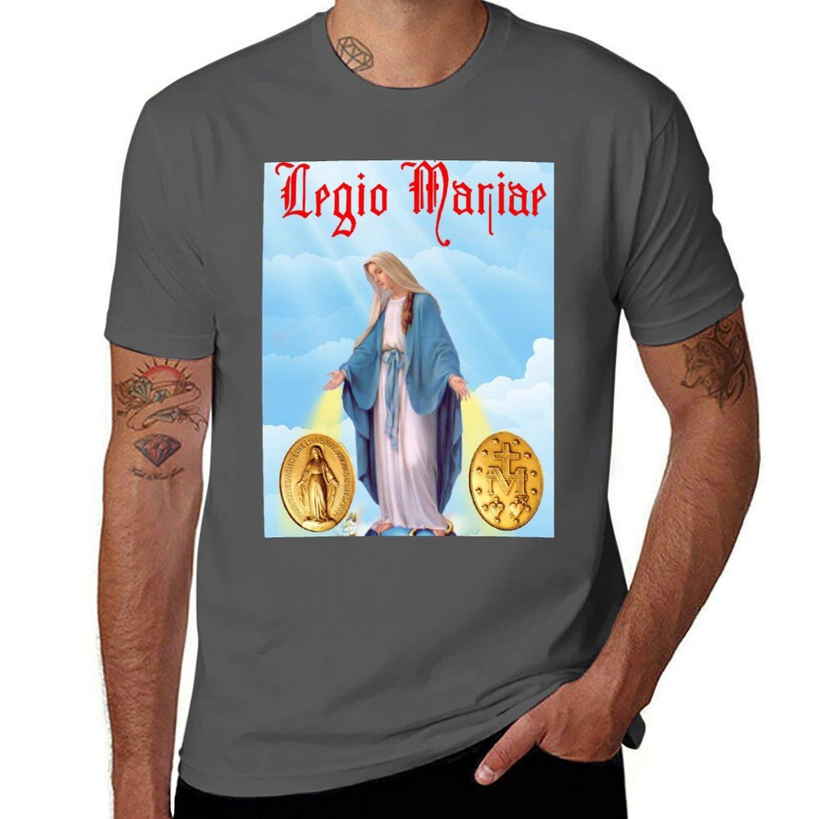 

Legion of Mary T-Shirt men t shirt cotton 100% t shirt for man 100 percent cotton T-Shirt 4XL