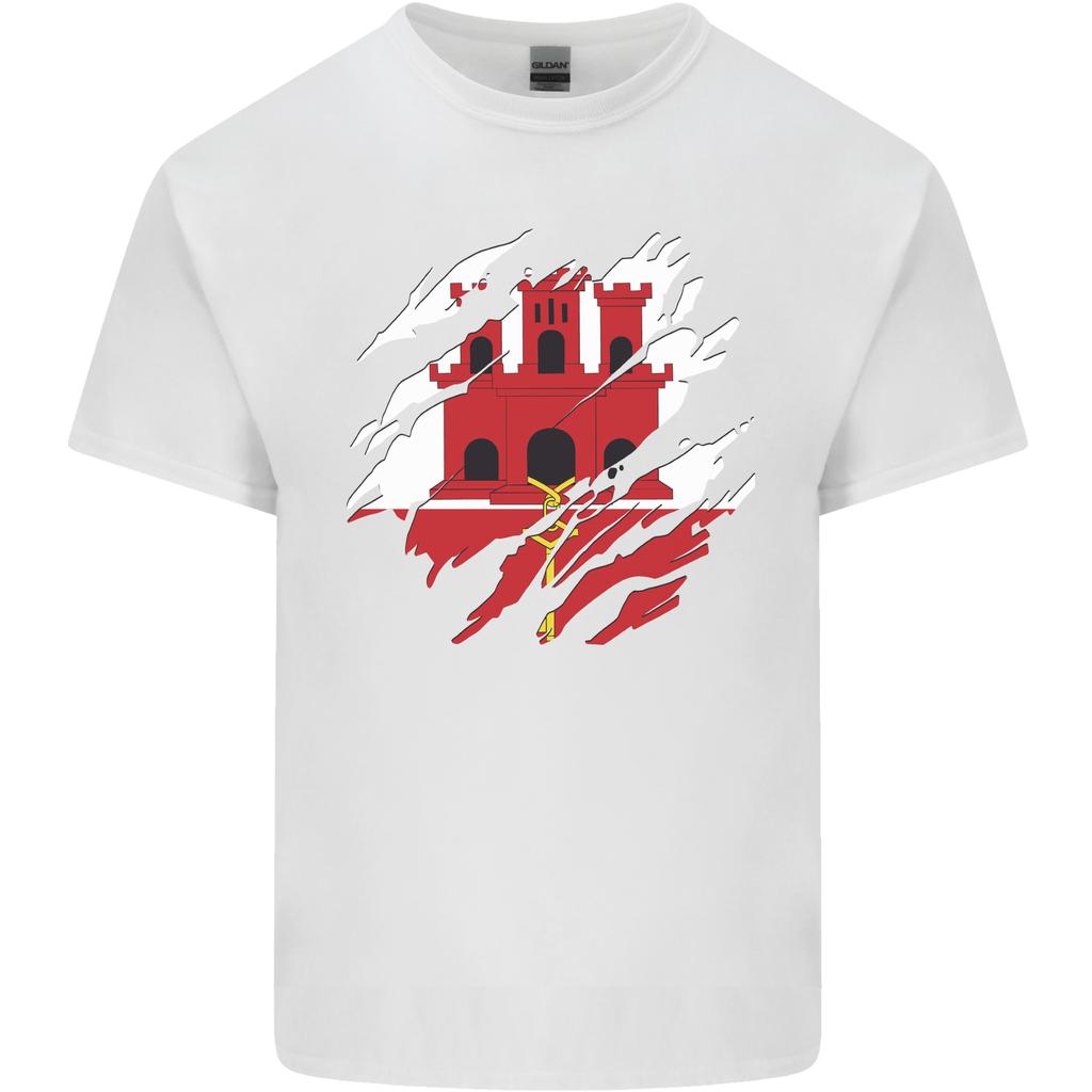 Torn Flag Gibraltar Unisexs Light Cotton TShirt