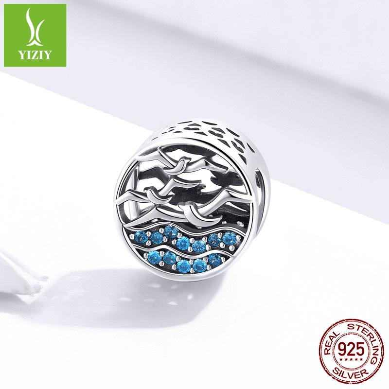 DIY Jewelry Accessories: Beaded S925 Sterling Silver Seagull Bracelet Beads SCC1454