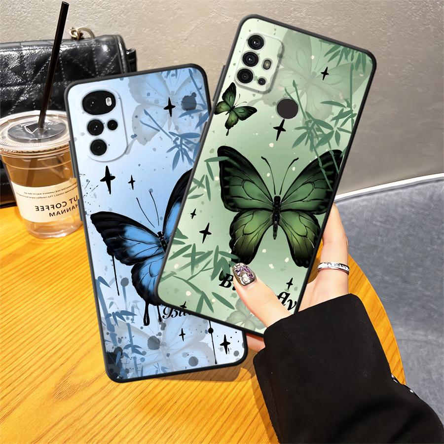 Creative Cartoon Butterfly Case for Motorola Moto G22 Edge40 G50 G32 G60s G71 G51 G73 G53 G30 Edge 20 Pro 30 Lite G52 Phone