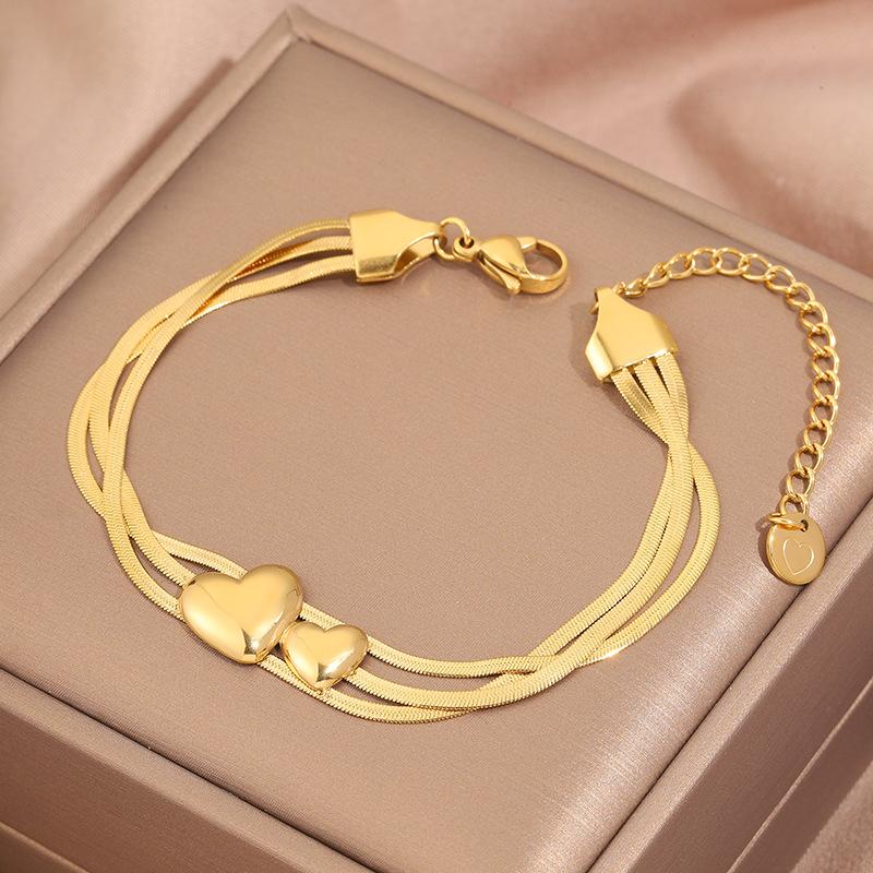 Popular bracelet, titanium steel does not fade, love zircon bracelet, high-end female light luxury niche bracelet, bracelet.