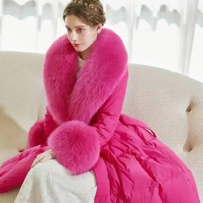 Natural Real Fox Fur Collar Cuff Set Winter Women Warm Scarf Genuine Fur Trimming For Parka Coat Hood Luxury Fluffy Decor Shawl