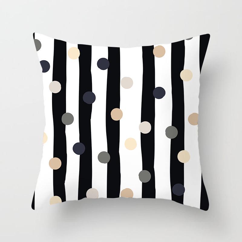 Nordisch Ins Kissen Polka Dot Geometrischer Streifen Kissenbezug Quadratische Heimtextilien