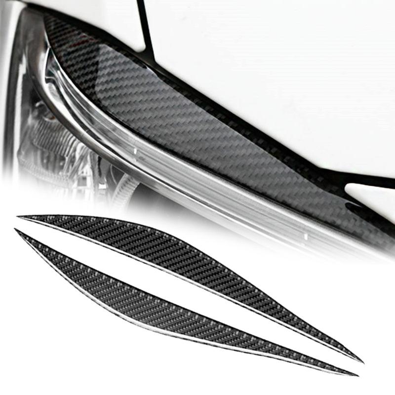 2pcs Carbon Fiber Headlight Eyebrow Eyelid Cover For BMW 3 Series F30 2013-2017 Automobiles Exterior Accessories