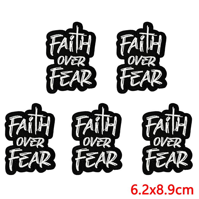 5pcs Wholesale Cartoon Jesus Embroidered For Clothes Iron On Patches For Clothing Hats Backpack Jackets Sew Embroidery Badges