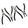 4PCs Circlip Pliers Set Steel Ring Plier Plastic Coated Handle Anti Oxidation Hand Operated Tool(Noir Double Section 7