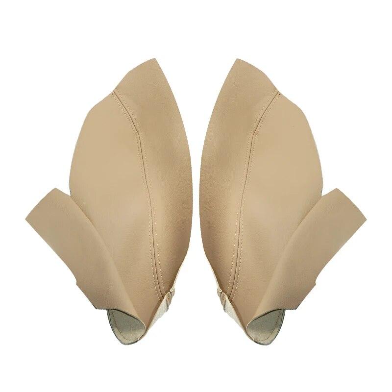 Couvre-accoudoir en cuir beige pour Dodge Charger 2011 2012 2013 2014 2015 2016 2017 2018 Avant 2 portes Garniture de recouvrement de panneau d'accoudoir