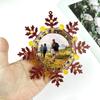 Photo Frame Decoration Silicone Mold Snowflake Mirror Epoxy Mold Resin Casting Pendant Mold Suitable for Diy Crafts