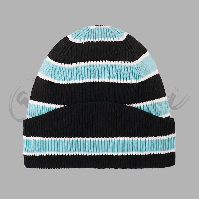 New Color Matching Four Seasons Flying Knitting Men and Women Knitted Hat Big Head Circumference Cold Hat Men Temu Lazy Wind