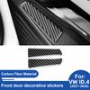 For Volkswagen ID.4 2021-2026 Front Door Trim Sticker Black Carbon Fiber Interior Accessories Decor Upgrade Not for US Models